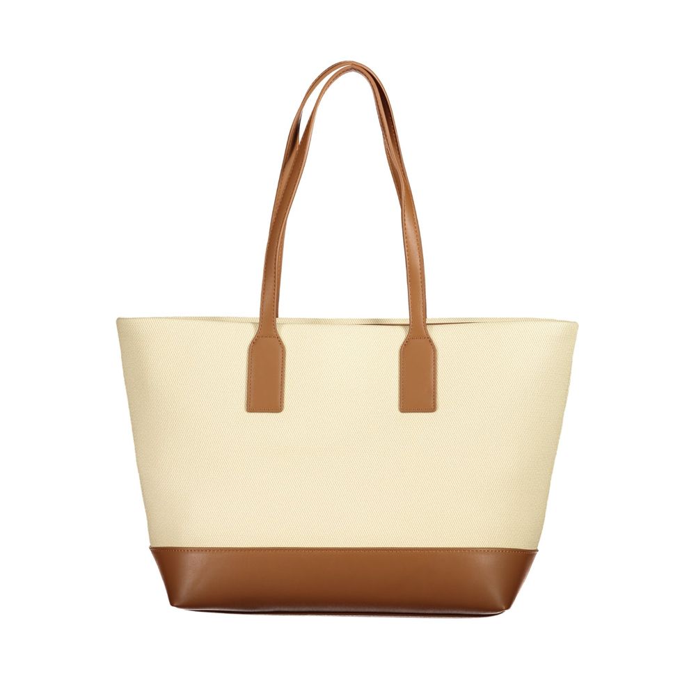 Mario Valentino Beige Polyurethane Women's Shoulder Bag | Regal Royce