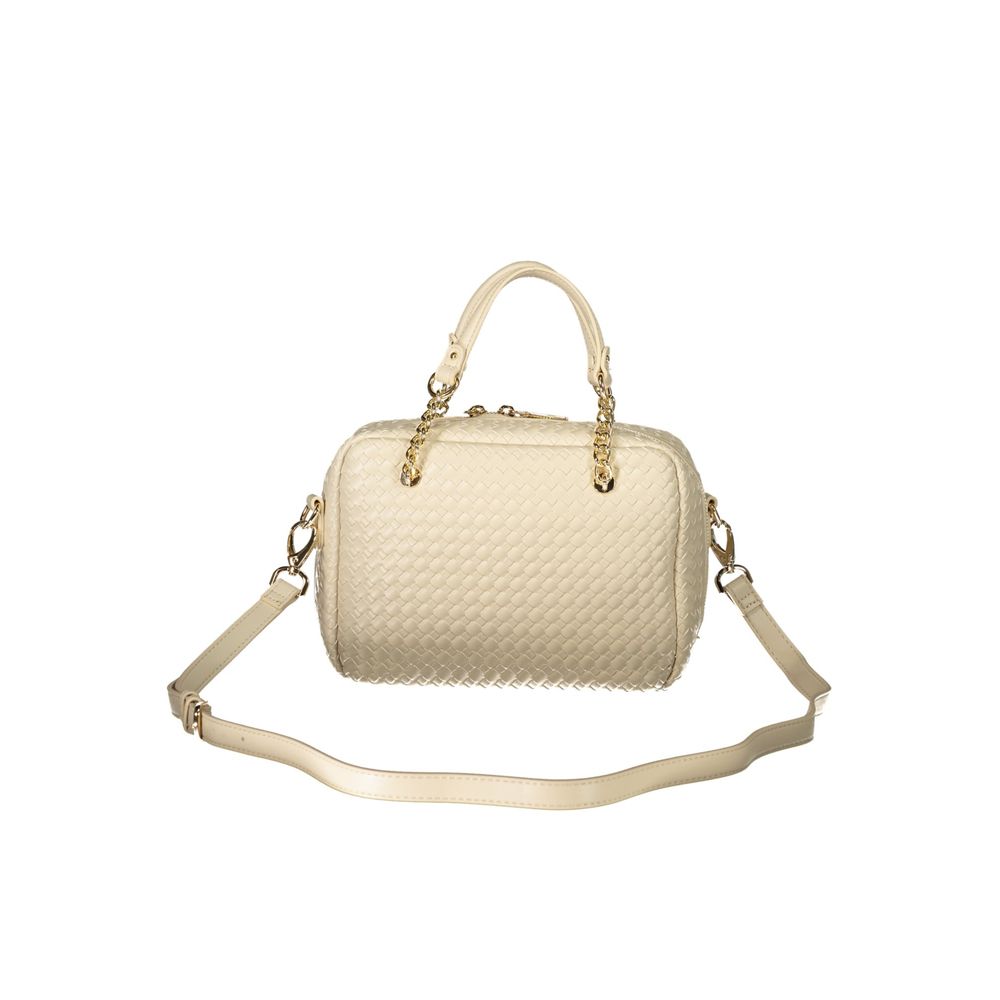 Mario Valentino Beige Polyurethane Womens Bag | Regal Royce