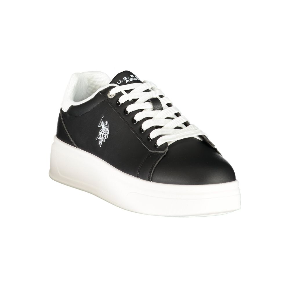 U.S. POLO ASSN. Black Polyurethane Men's Sneaker | Regal Royce