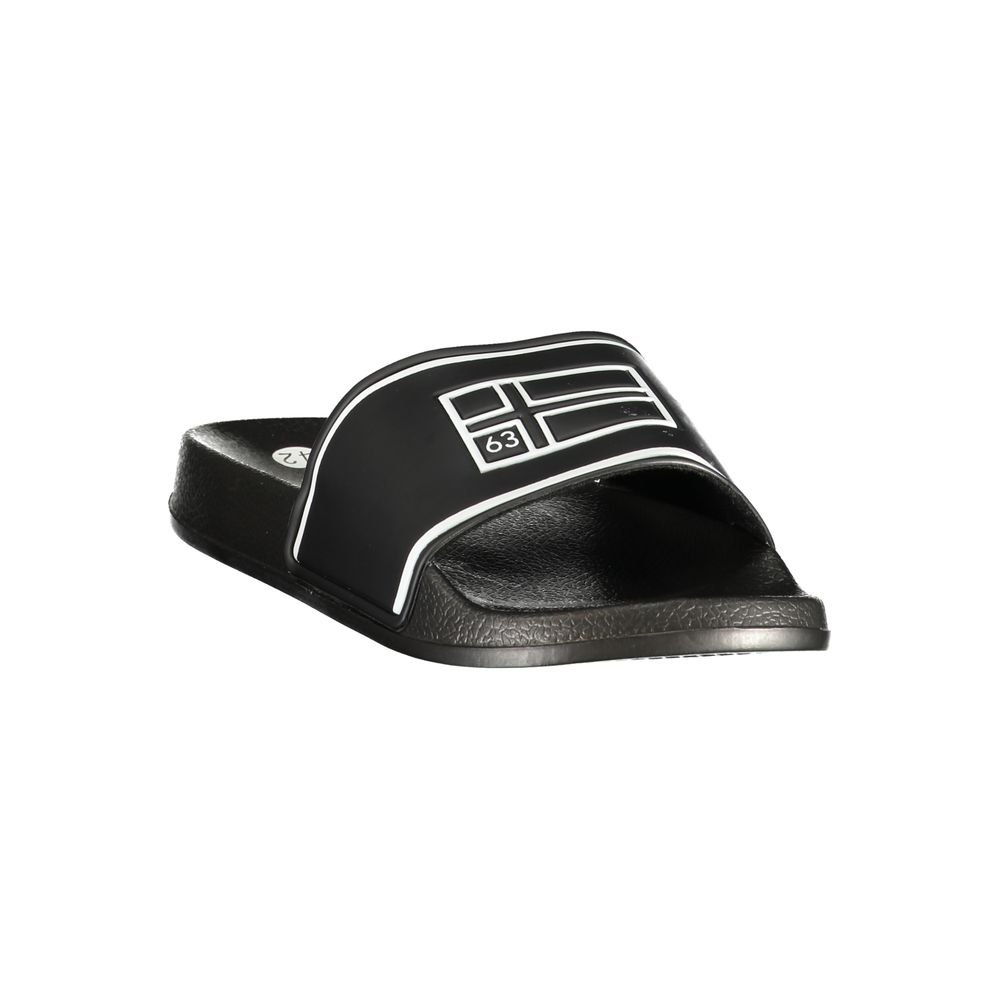 Norway 1963 Black Polyurethane Men's Slipper | Regal Royce