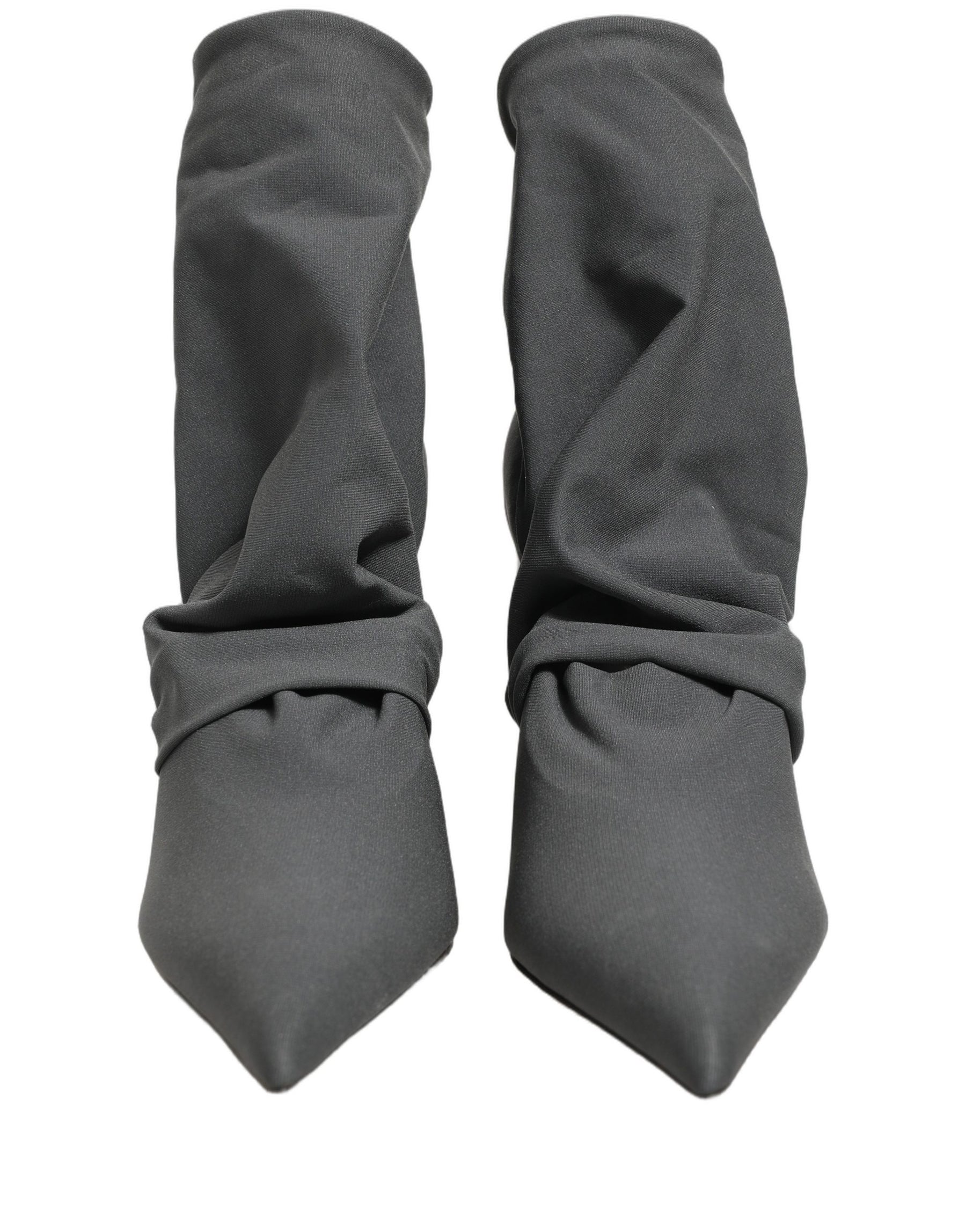 Dolce & Gabbana Gray Stretch Socks Heels Ankle Boots Shoes | Regal Royce