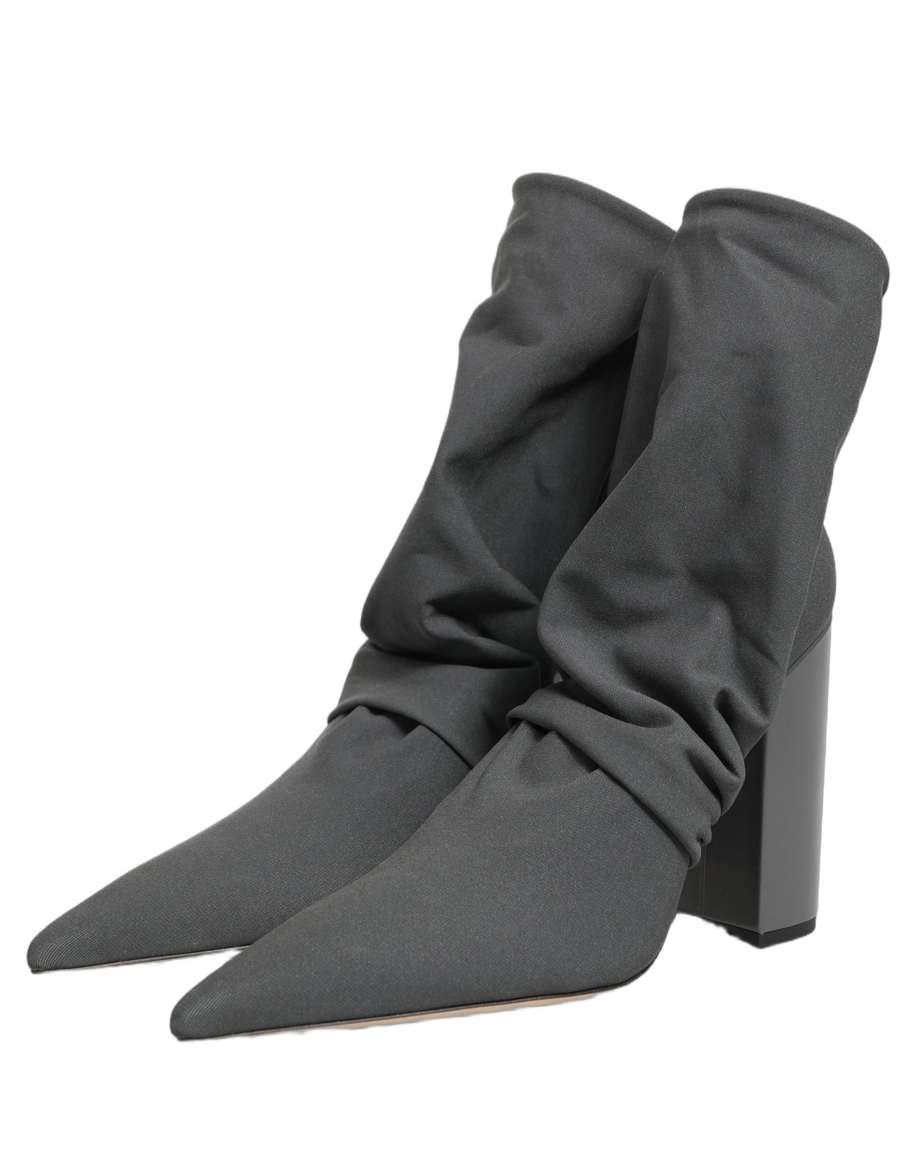 Dolce & Gabbana Gray Stretch Socks Heels Ankle Boots Shoes | Regal Royce