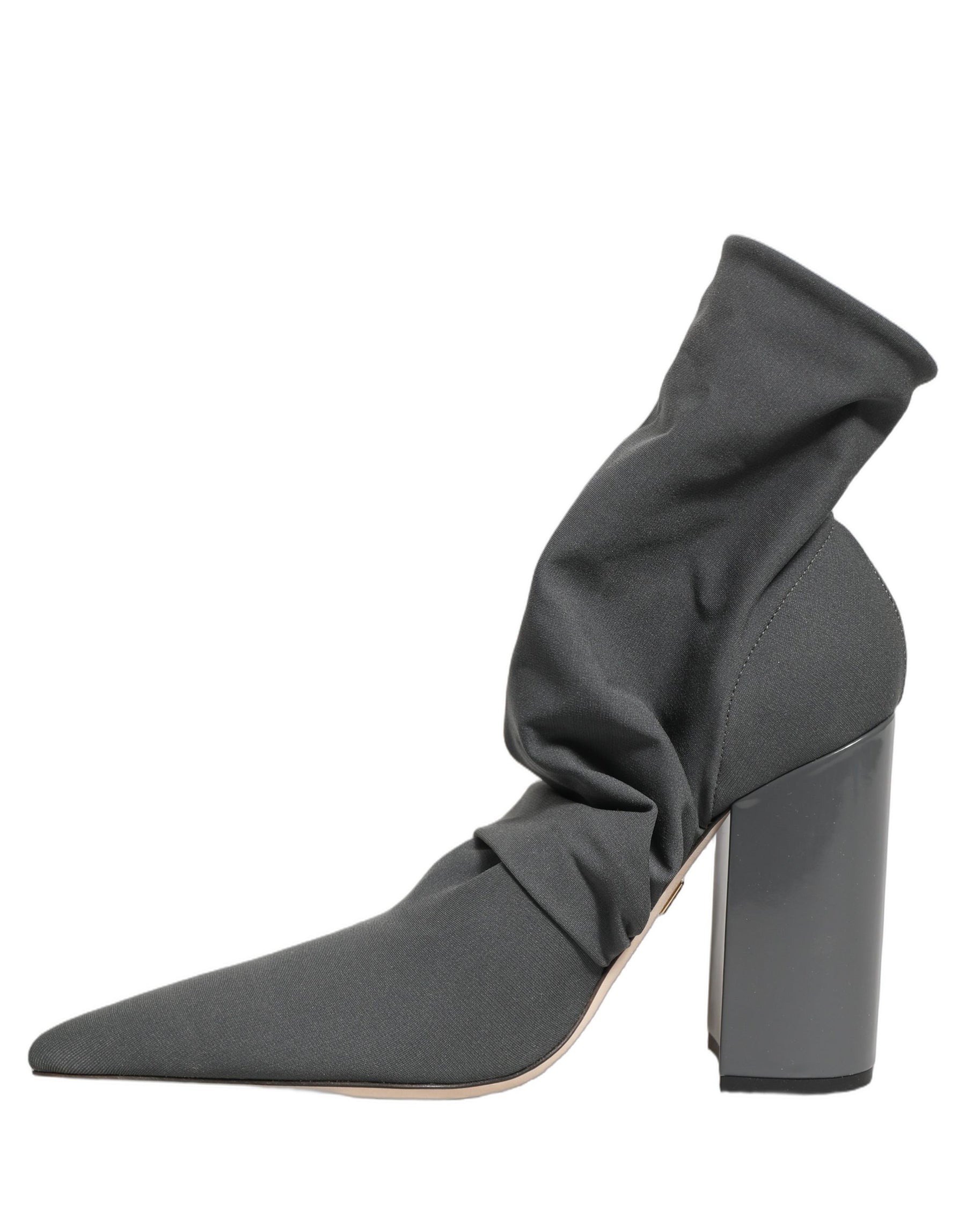 Dolce & Gabbana Gray Stretch Socks Heels Ankle Boots Shoes | Regal Royce