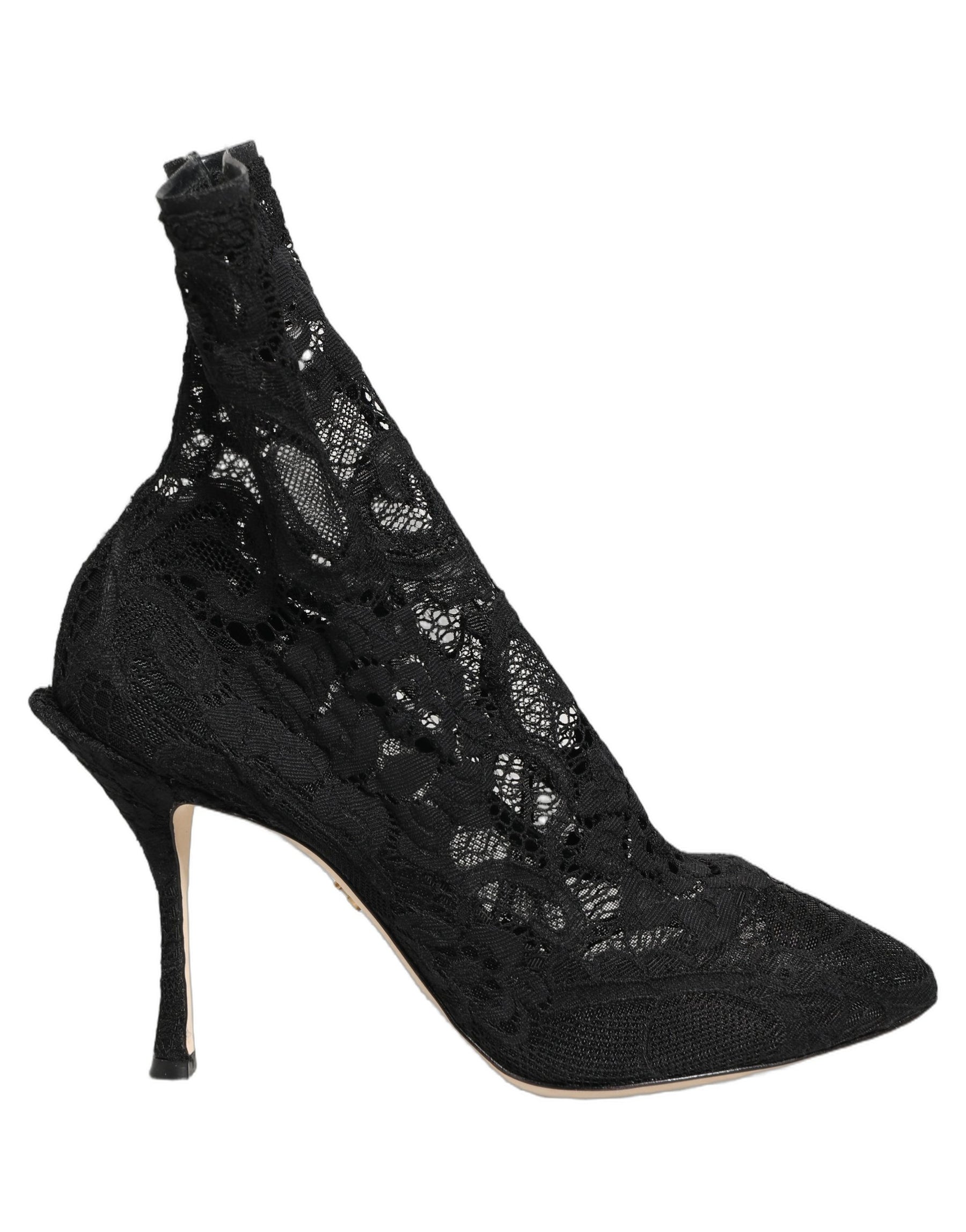 Dolce & Gabbana Black Socks Taormina Lace Pumps Boots Shoes | Regal Royce
