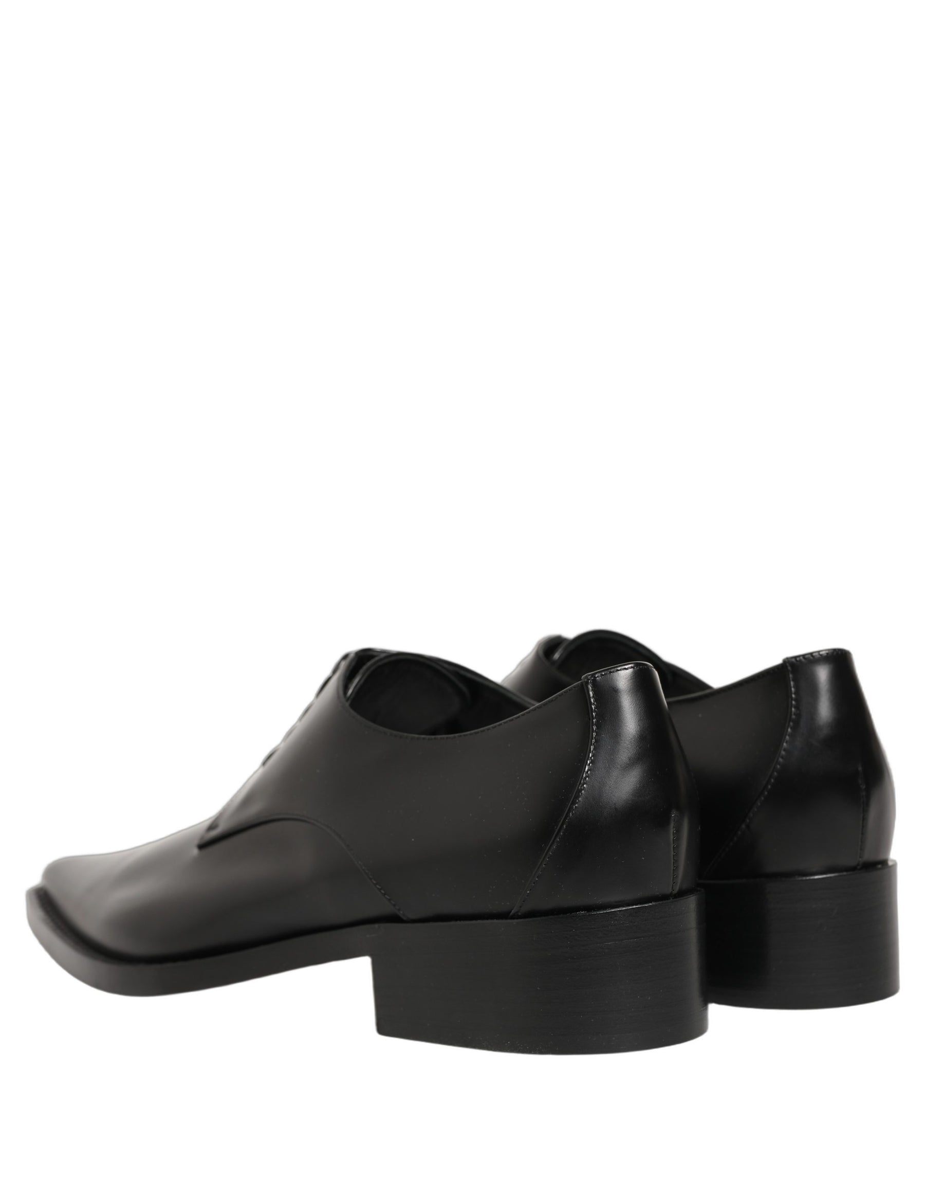 Dolce & Gabbana Black Leather Lace Up Derby Dress Shoes | Regal Royce