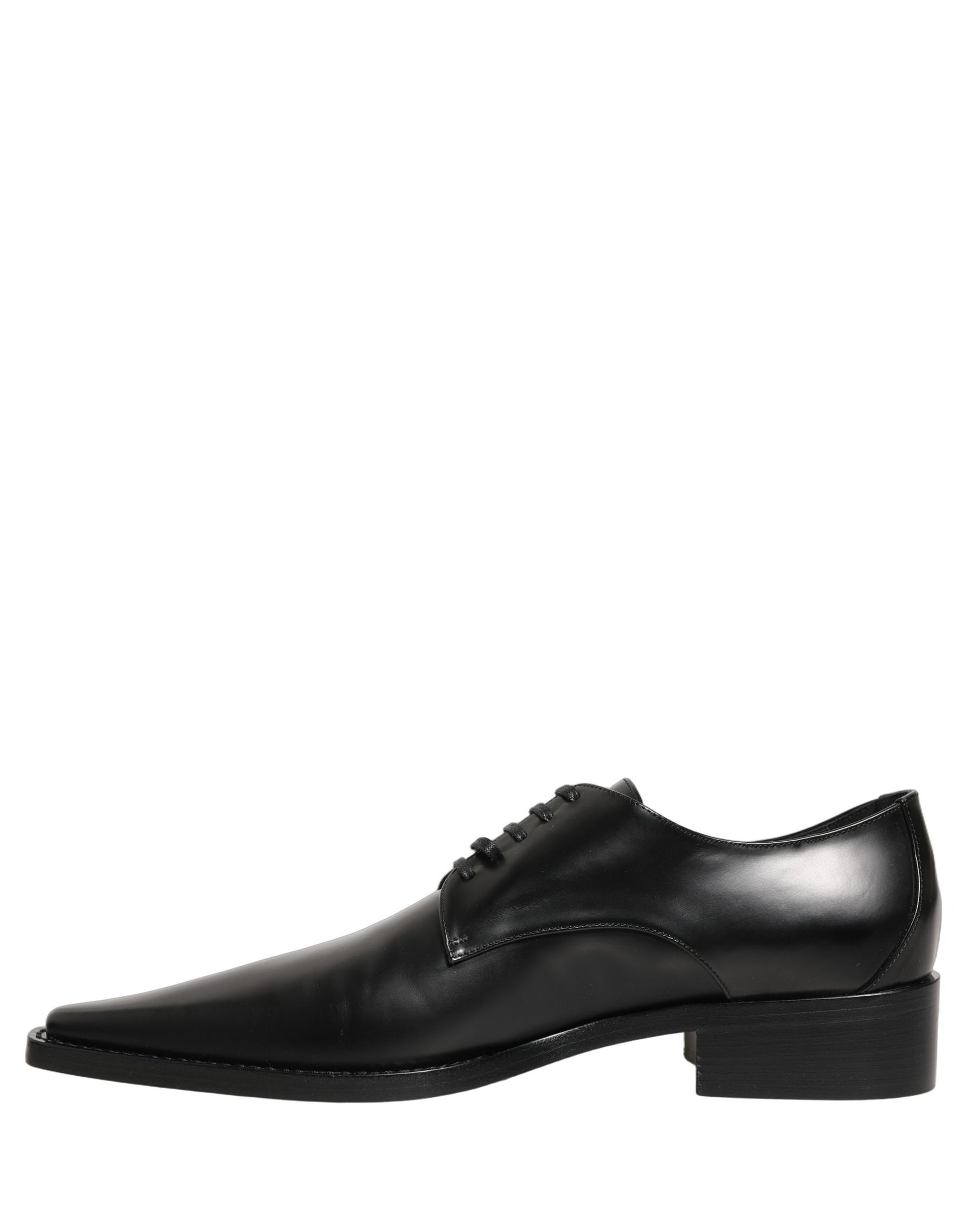 Dolce & Gabbana Black Leather Lace Up Derby Dress Shoes | Regal Royce