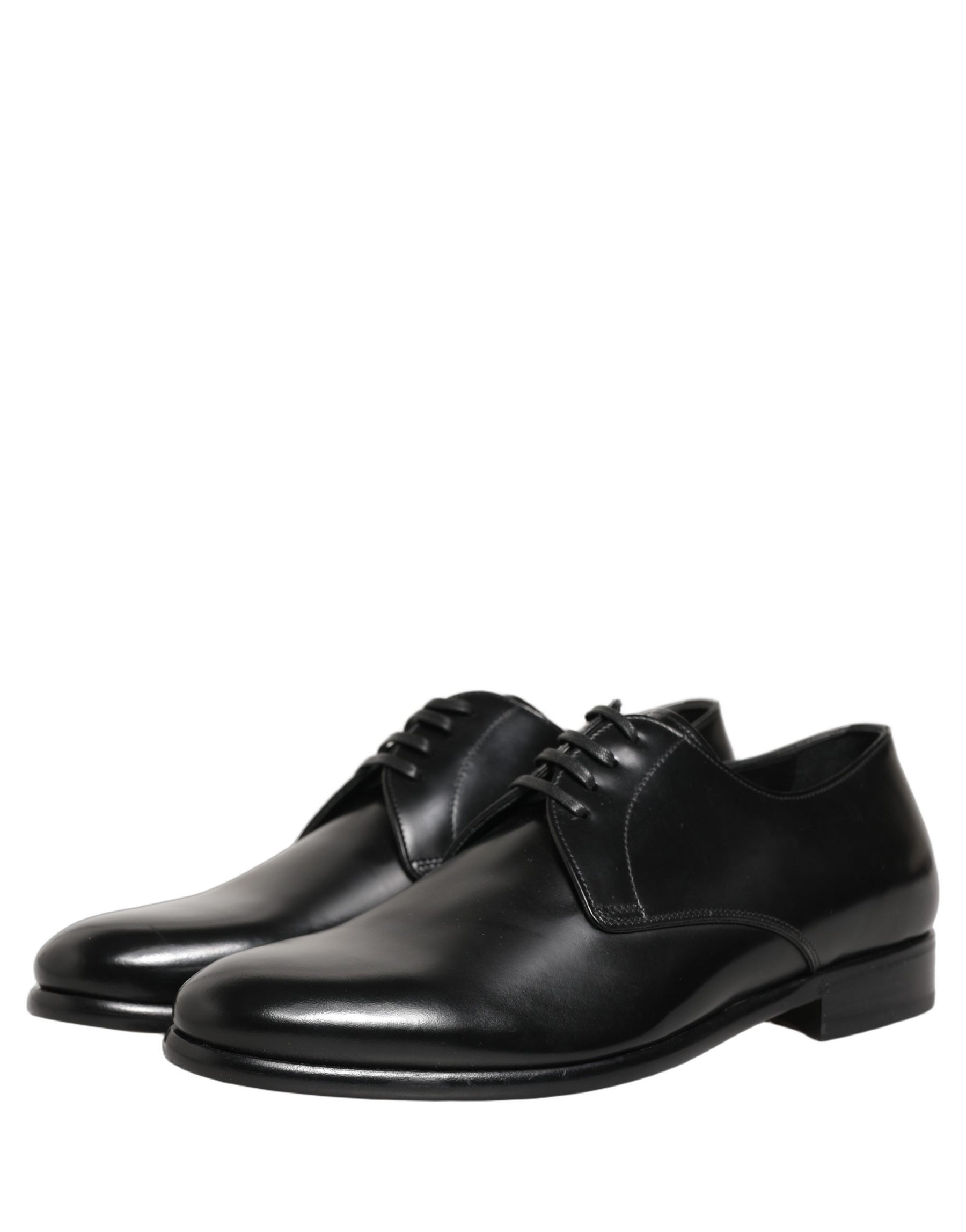 Dolce & Gabbana Black Leather Lace Up Derby Dress Shoes | Regal Royce