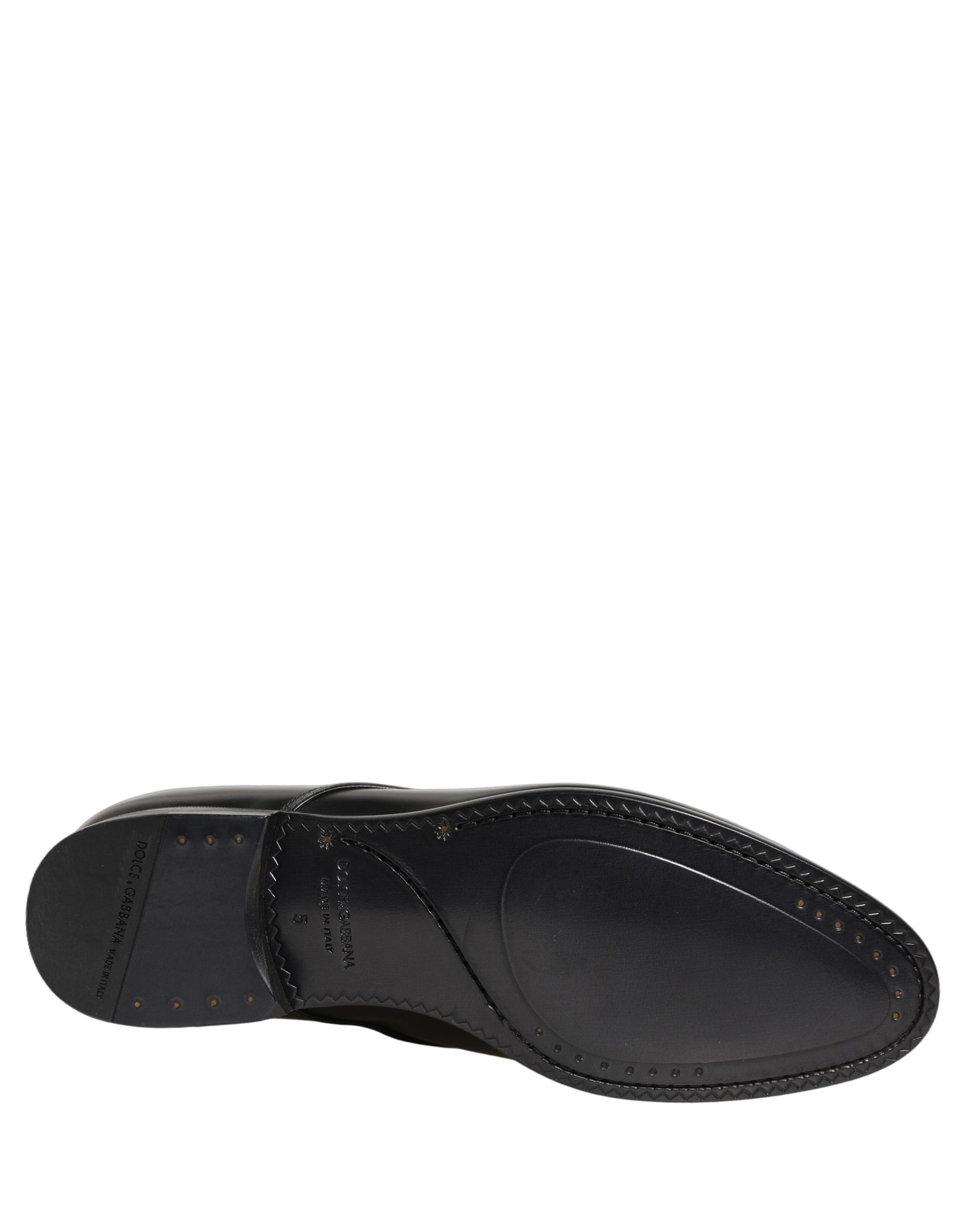 Dolce & Gabbana Black Leather Lace Up Derby Dress Shoes | Regal Royce