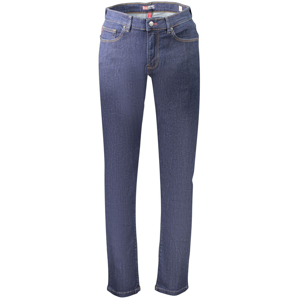 Norway 1963 Blue Cotton Men's Jean for a Timeless Casual Look | Regal Royce