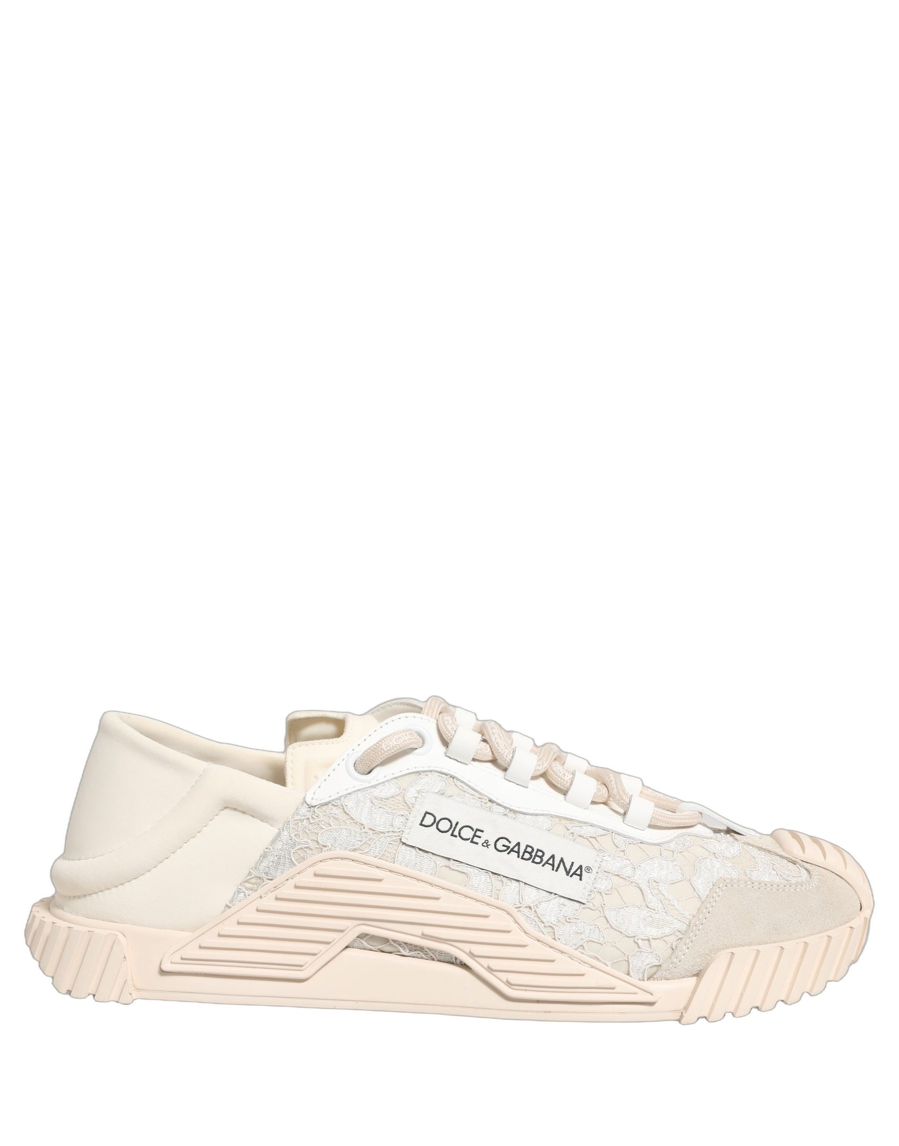 Dolce & Gabbana White Lace NS1 Low Top Sneaker Sports Shoes | Regal Royce
