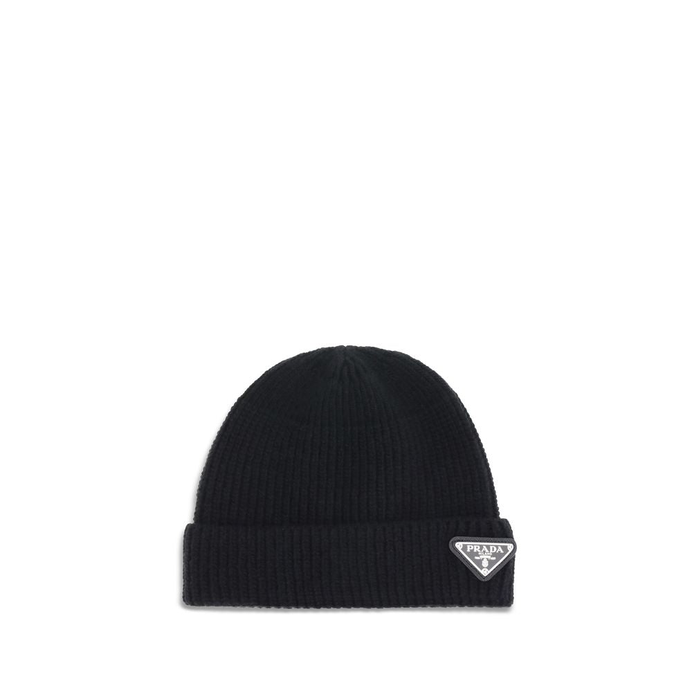 Prada Black Wool Oves Aries Beanie | Regal Royce