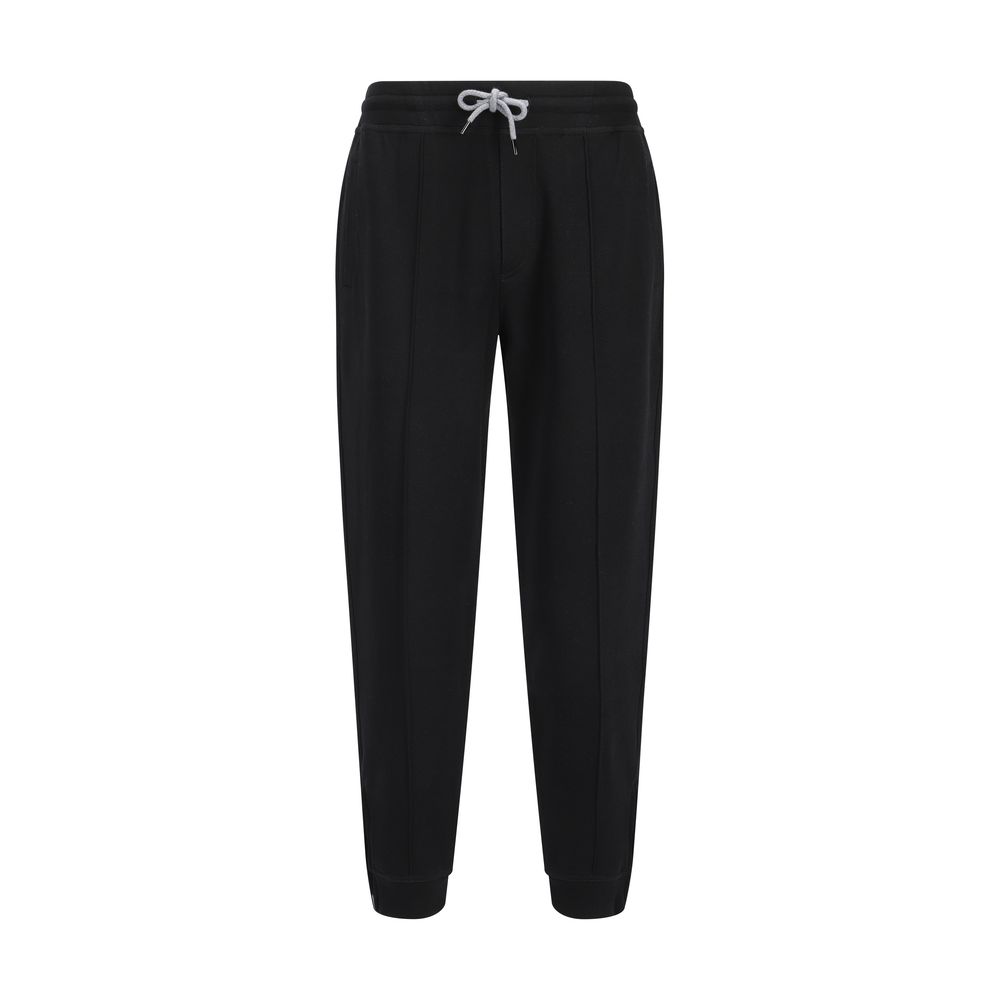 Brunello Cucinelli Black Cotton Joggers (Workout Pants) | Regal Royce