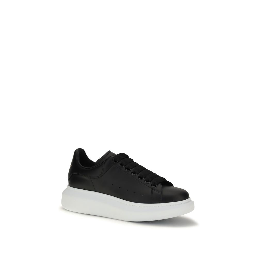 Alexander McQueen Black Calf Leather Bos Taurus Platform Sneakers | Regal Royce