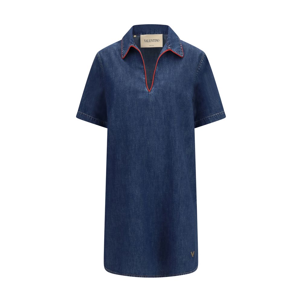 Valentino Blue Cotton Casual Dress | Regal Royce