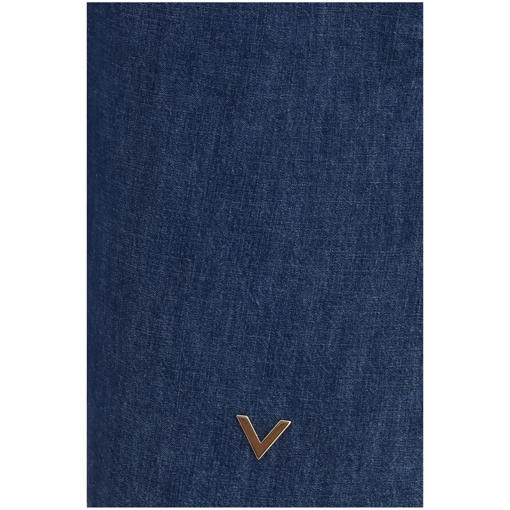 Valentino Blue Cotton Casual Dress | Regal Royce