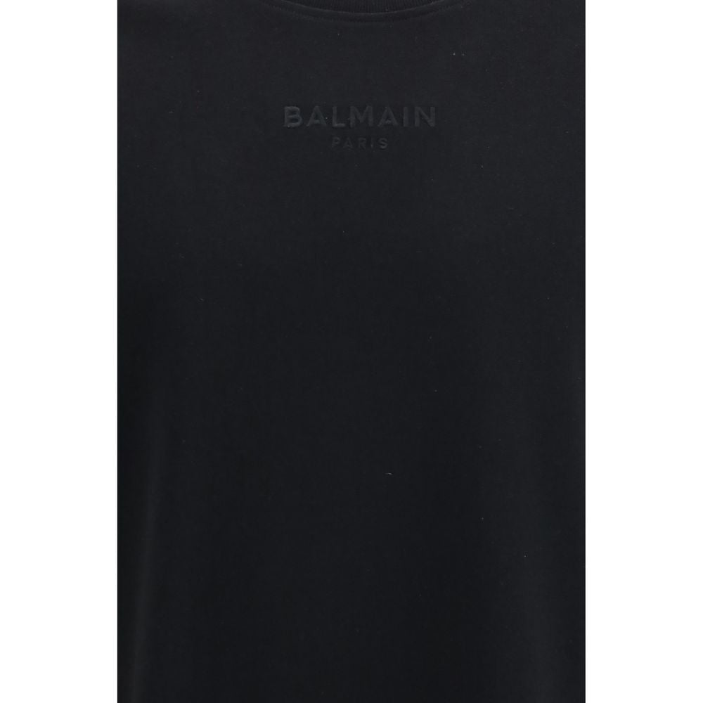 Balmain Black Cotton T-Shirt | Regal Royce
