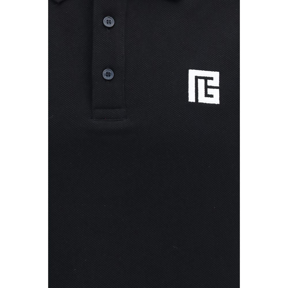 Balmain Black Cotton Polo Shirt | Regal Royce