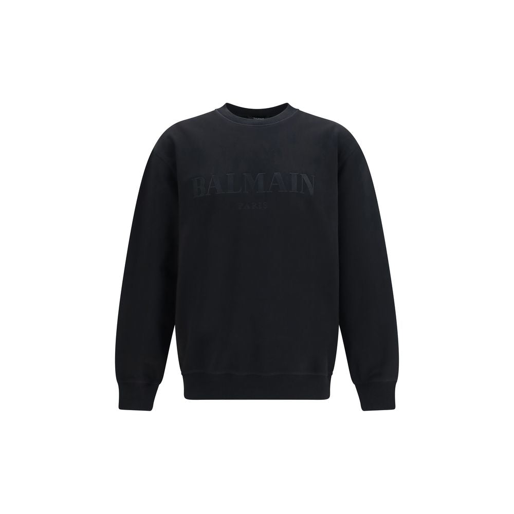 Balmain Black Cotton Sweatshirt | Regal Royce