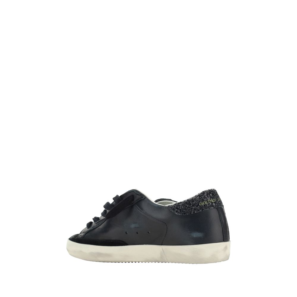 Golden Goose Black Calf Leather Bos Taurus Sneakers | Regal Royce