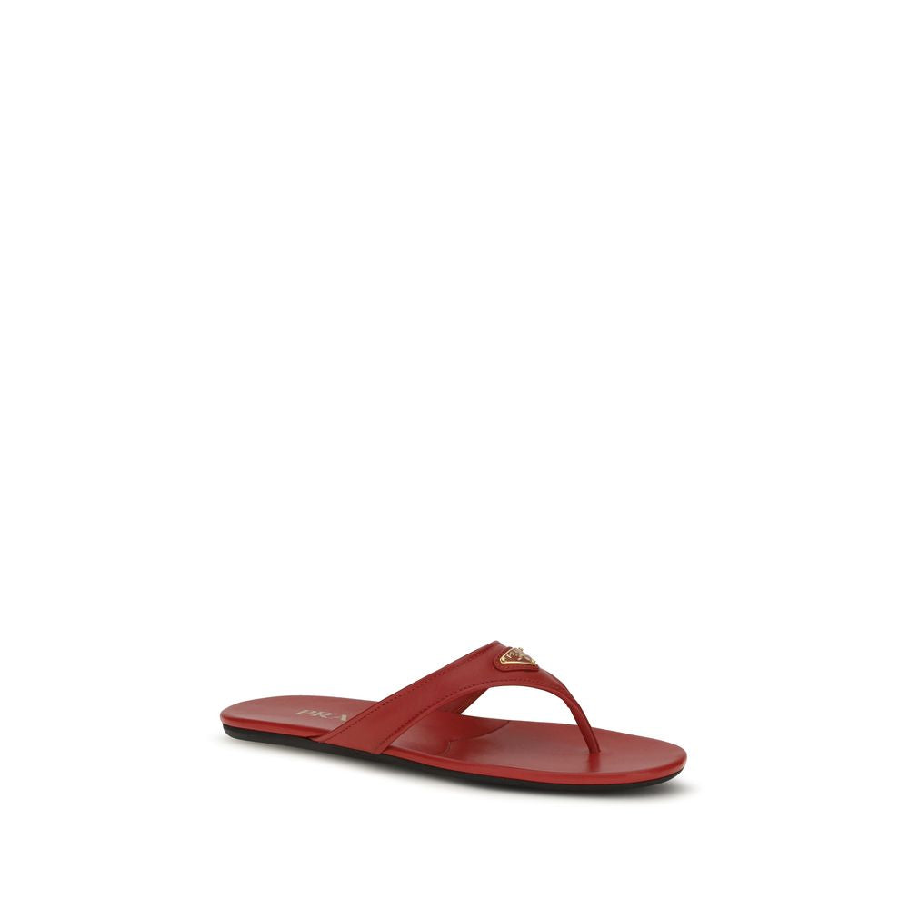 Prada Multicolor Calf Leather Bos Taurus Flat Sandals | Regal Royce