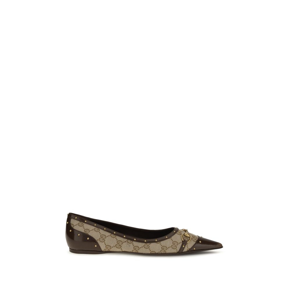 Gucci Beige Polyester Ballet Flats | Regal Royce