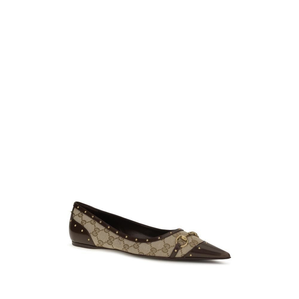 Gucci Beige Polyester Ballet Flats | Regal Royce