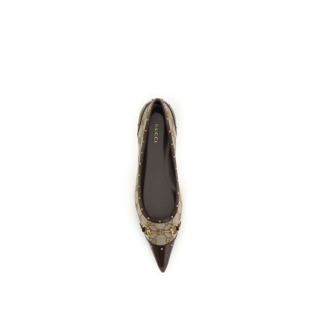 Gucci Beige Polyester Ballet Flats | Regal Royce