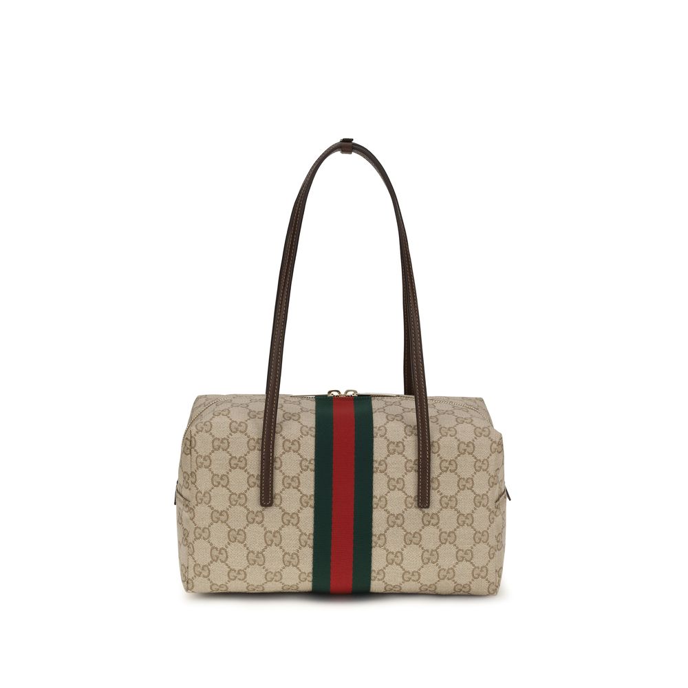 Gucci Beige Cotton Shoulder Bag | Regal Royce