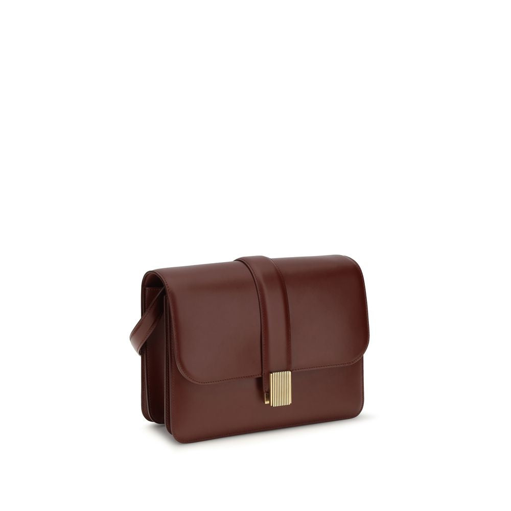 Khaite Bordeaux Calf Leather Bos Taurus Shoulder Bag | Regal Royce