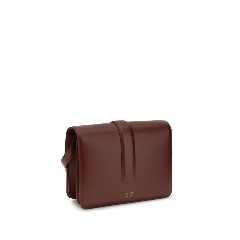 Khaite Bordeaux Calf Leather Bos Taurus Shoulder Bag | Regal Royce