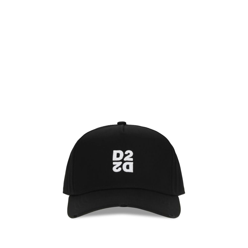 Dsquared² Black Cotton Cap (Baseball Hat) | Regal Royce