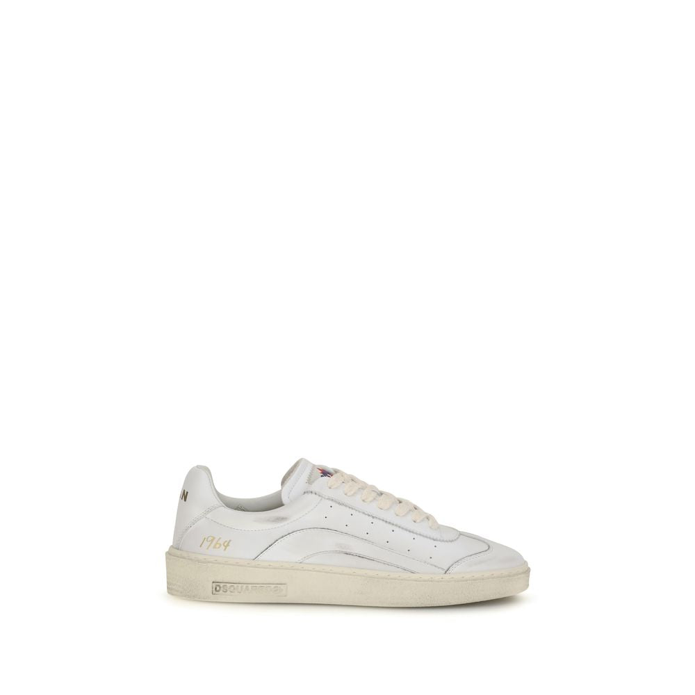 Dsquared² White Calf Leather Bos Taurus Low Top Sneakers | Regal Royce