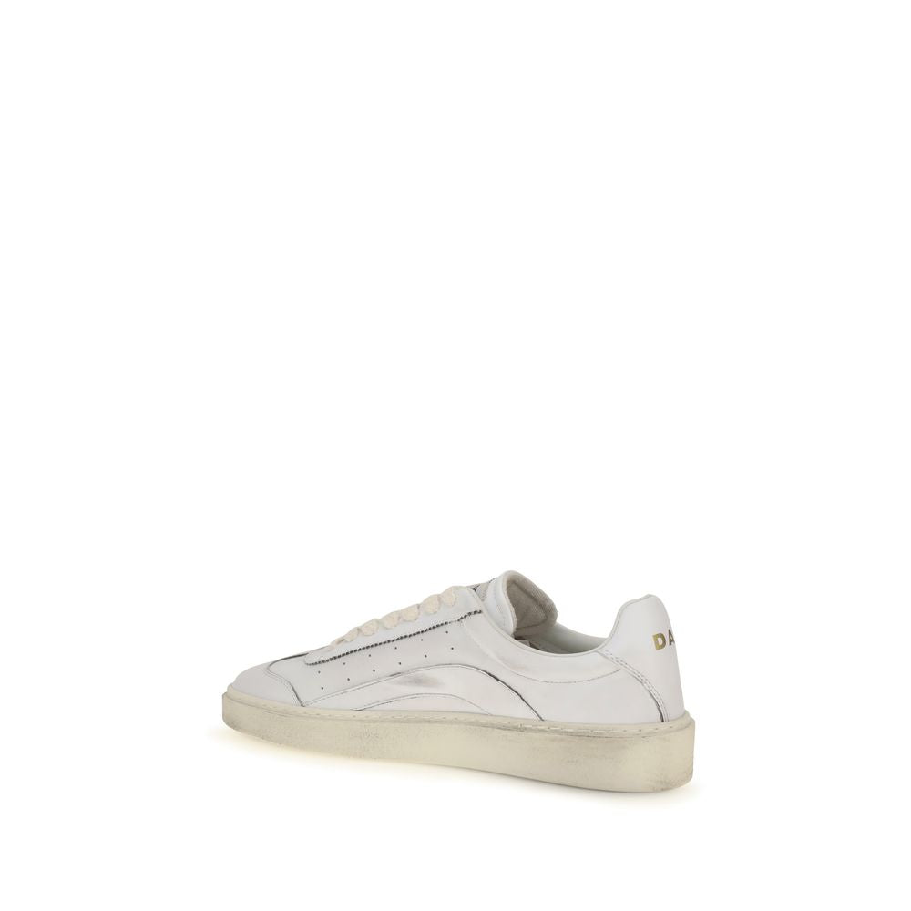 Dsquared² White Calf Leather Bos Taurus Low Top Sneakers | Regal Royce