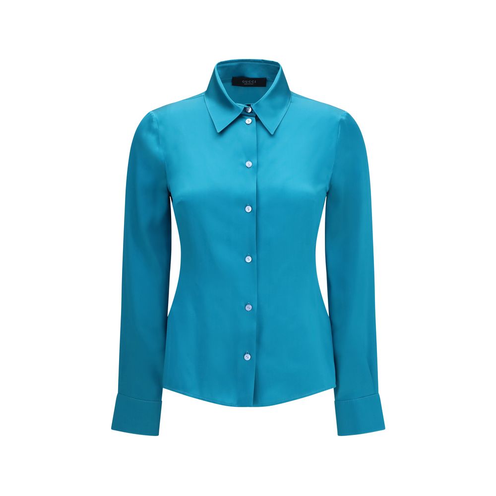 Gucci Blue Silk Dress Shirt | Regal Royce