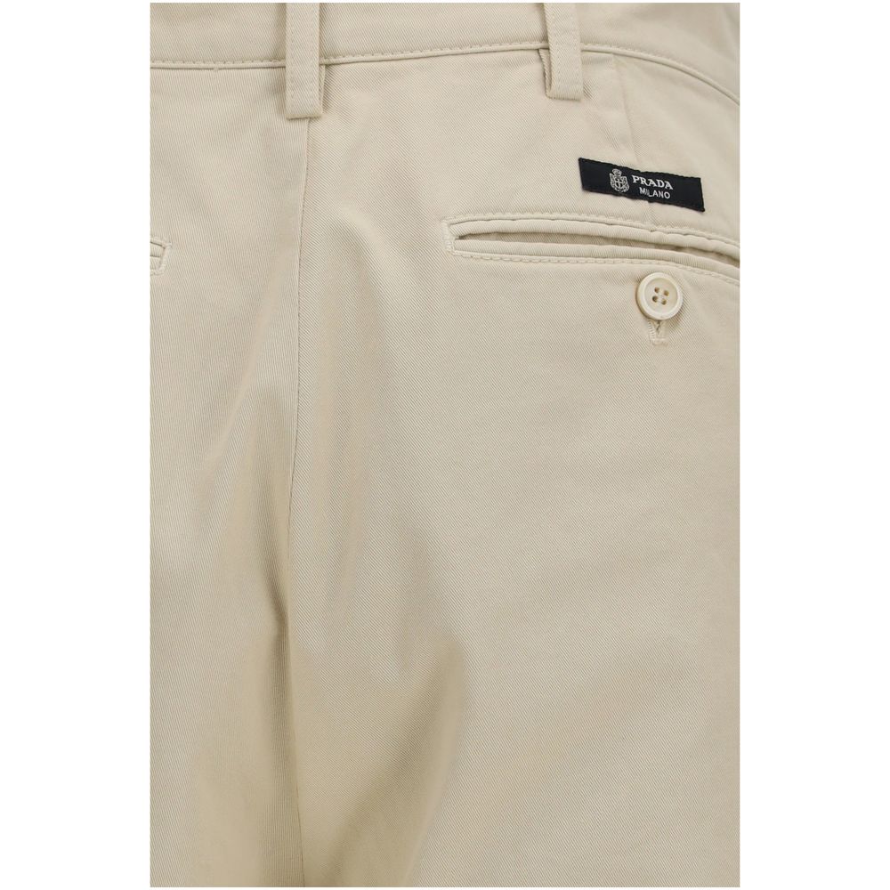 Prada Beige Cotton Casual Pants | Regal Royce