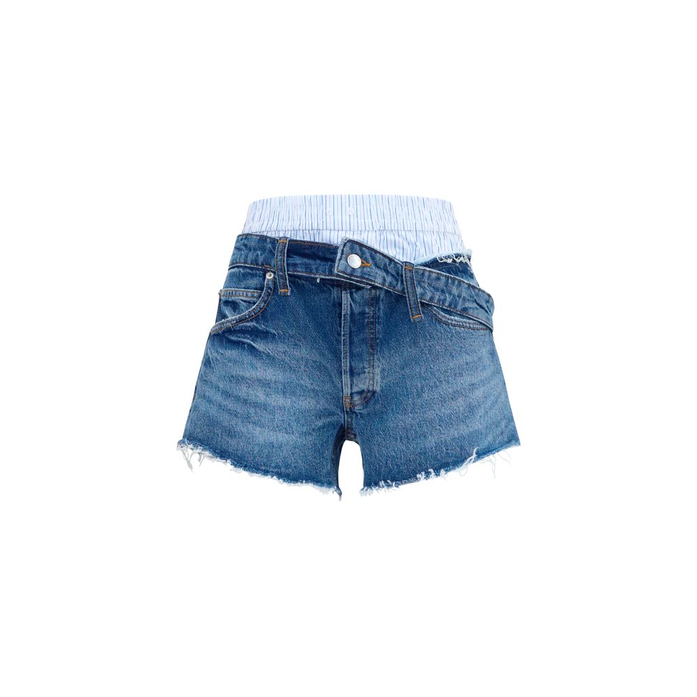 Alexander Wang Blue Cotton Bermuda Shorts | Regal Royce