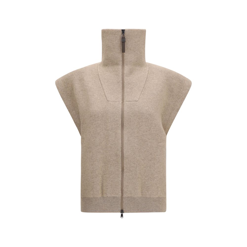 Brunello Cucinelli Beige Cashmere Cardigan | Regal Royce