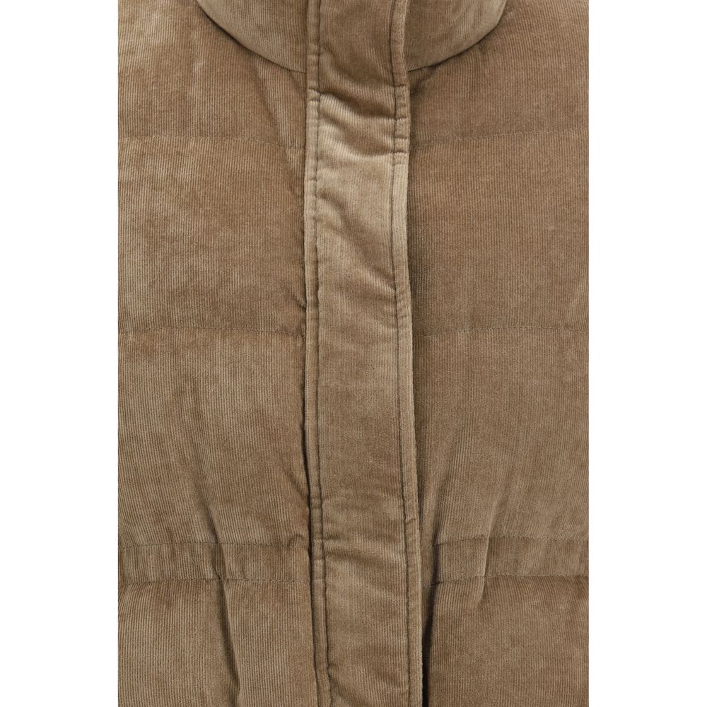 Brunello Cucinelli Beige Viscose Sleeveless Jacket | Regal Royce