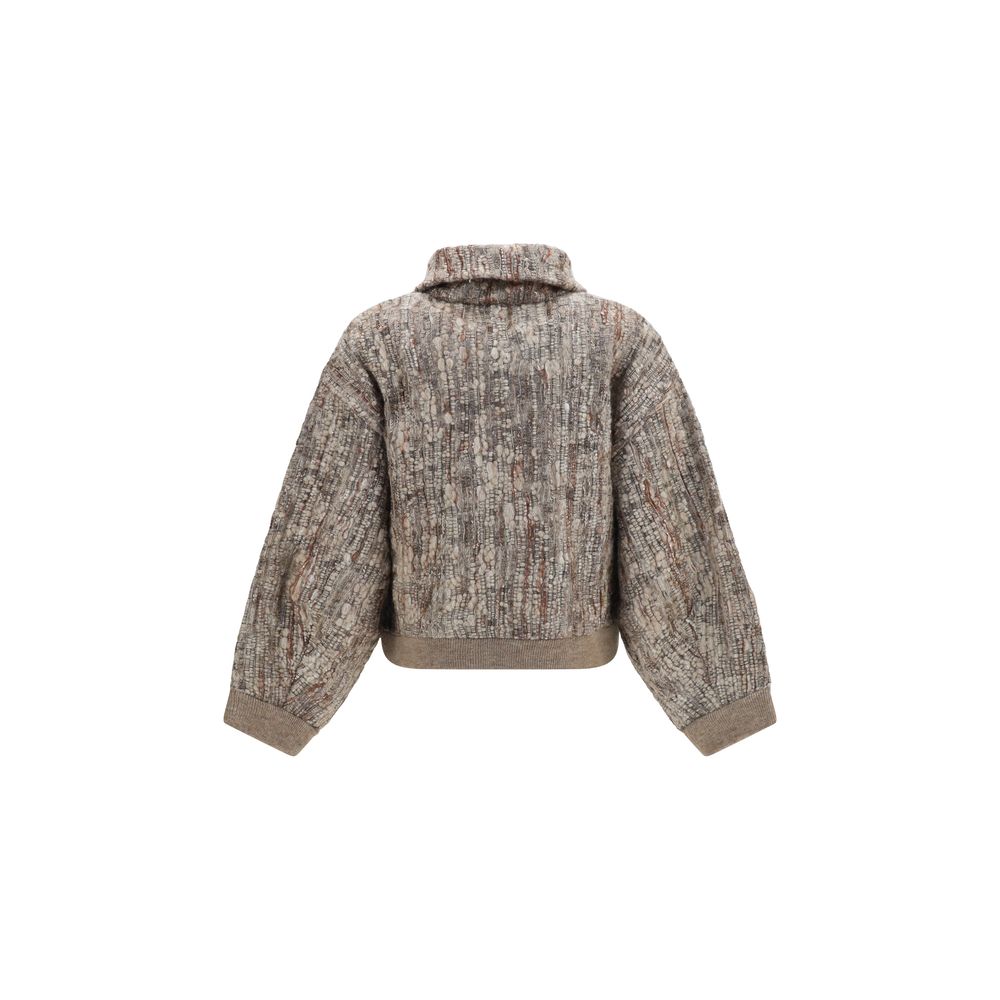Brunello Cucinelli Beige Mohair Cardigan | Regal Royce