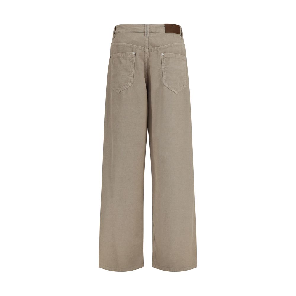Brunello Cucinelli Beige Cotton Casual Pants | Regal Royce