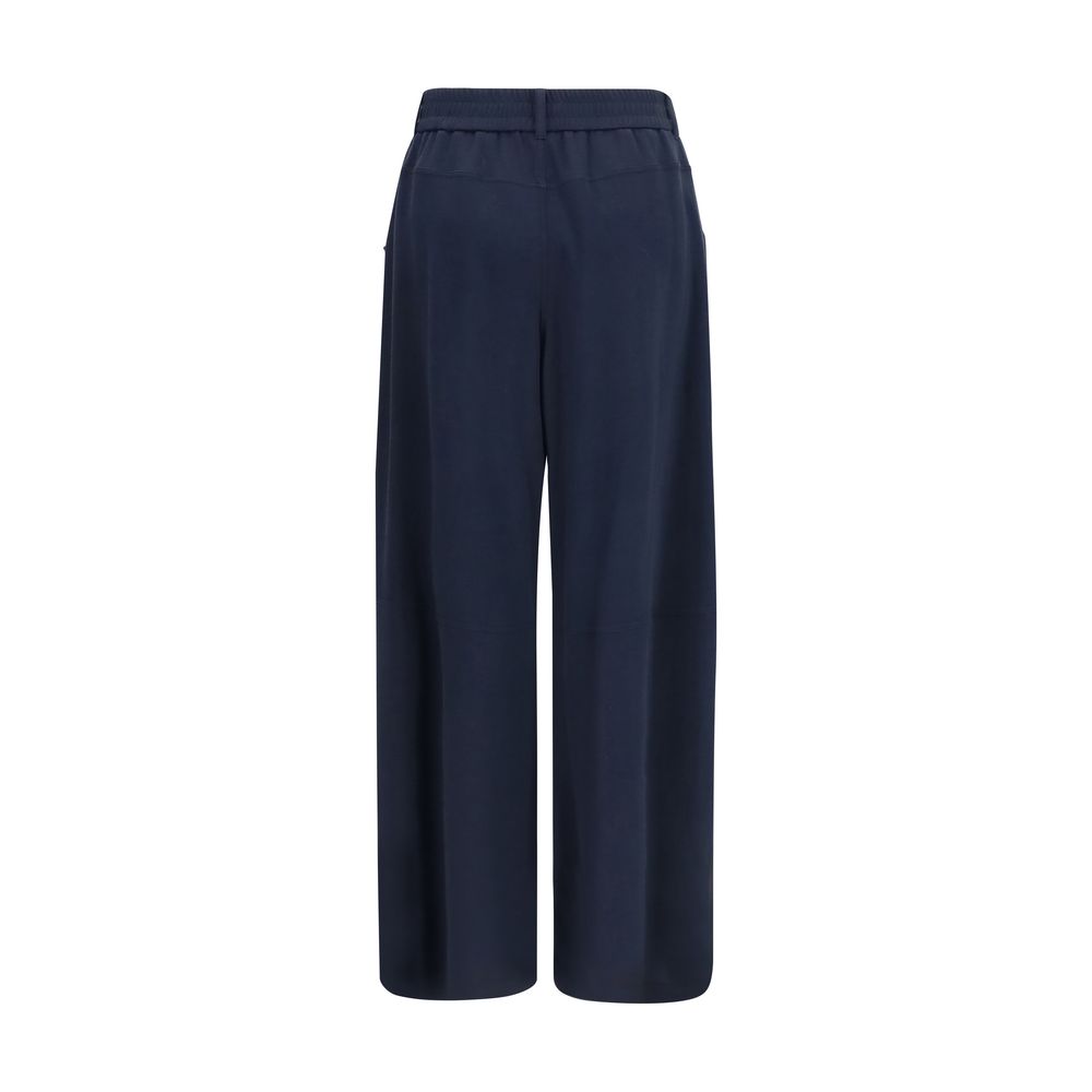 Brunello Cucinelli Blue Cotton Casual Pants | Regal Royce
