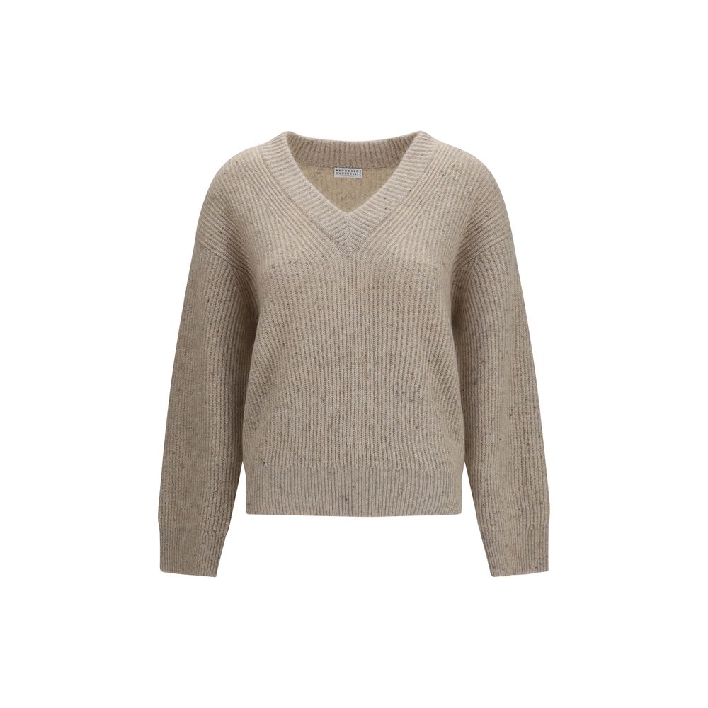 Brunello Cucinelli Beige Cashmere Sweatshirt | Regal Royce