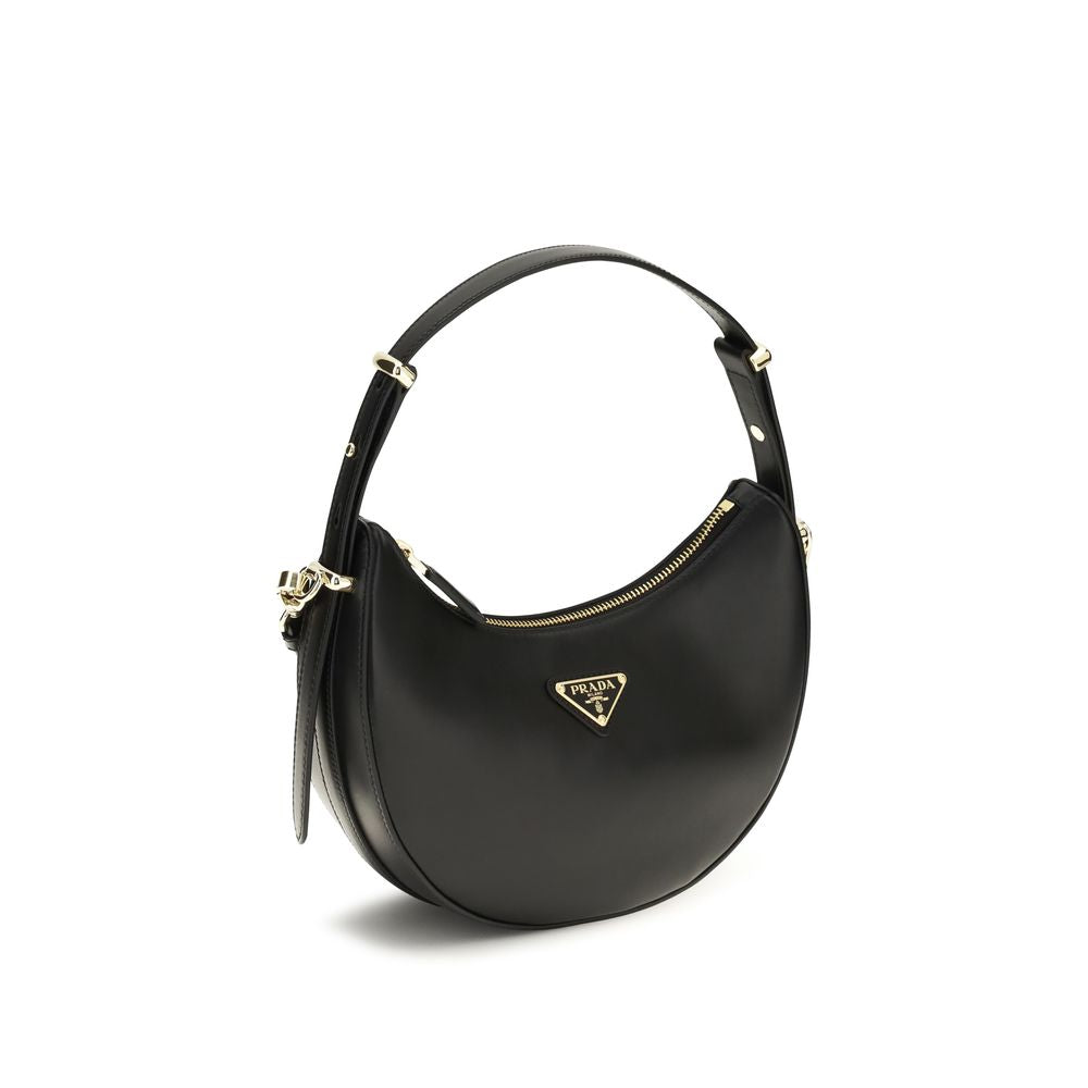 Prada Black Calf Leather Bos Taurus Shoulder Bag | Regal Royce