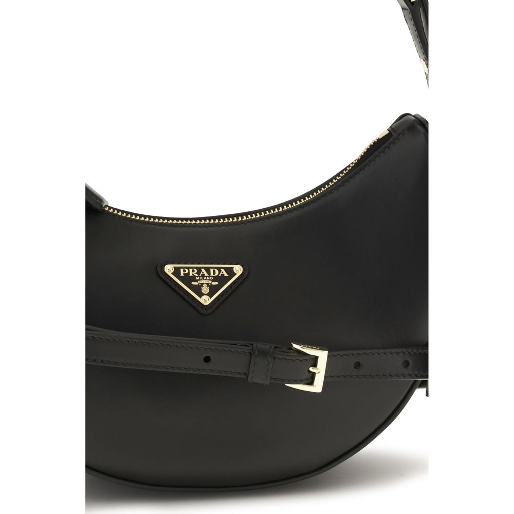 Prada Black Calf Leather Bos Taurus Shoulder Bag | Regal Royce