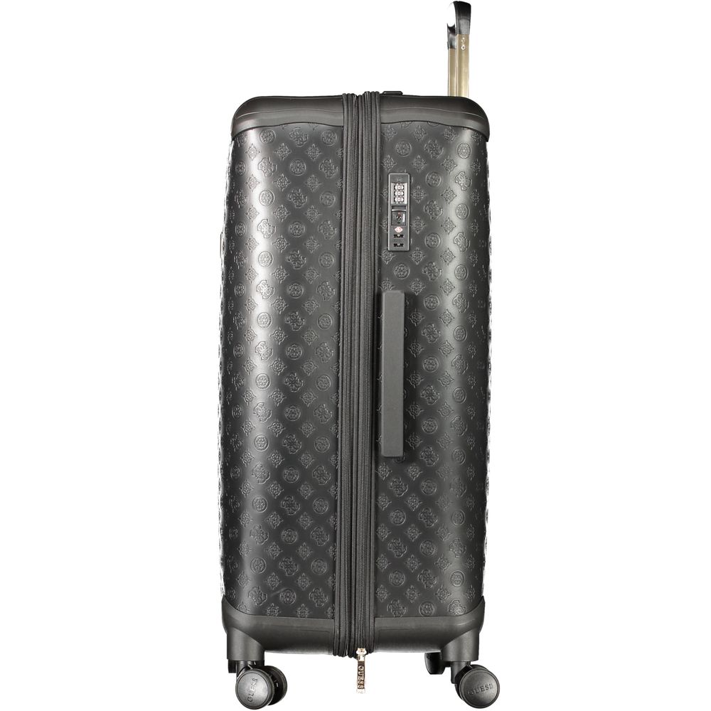 Guess Jeans Black Polyurethane Women's Travel Bag | Regal Royce