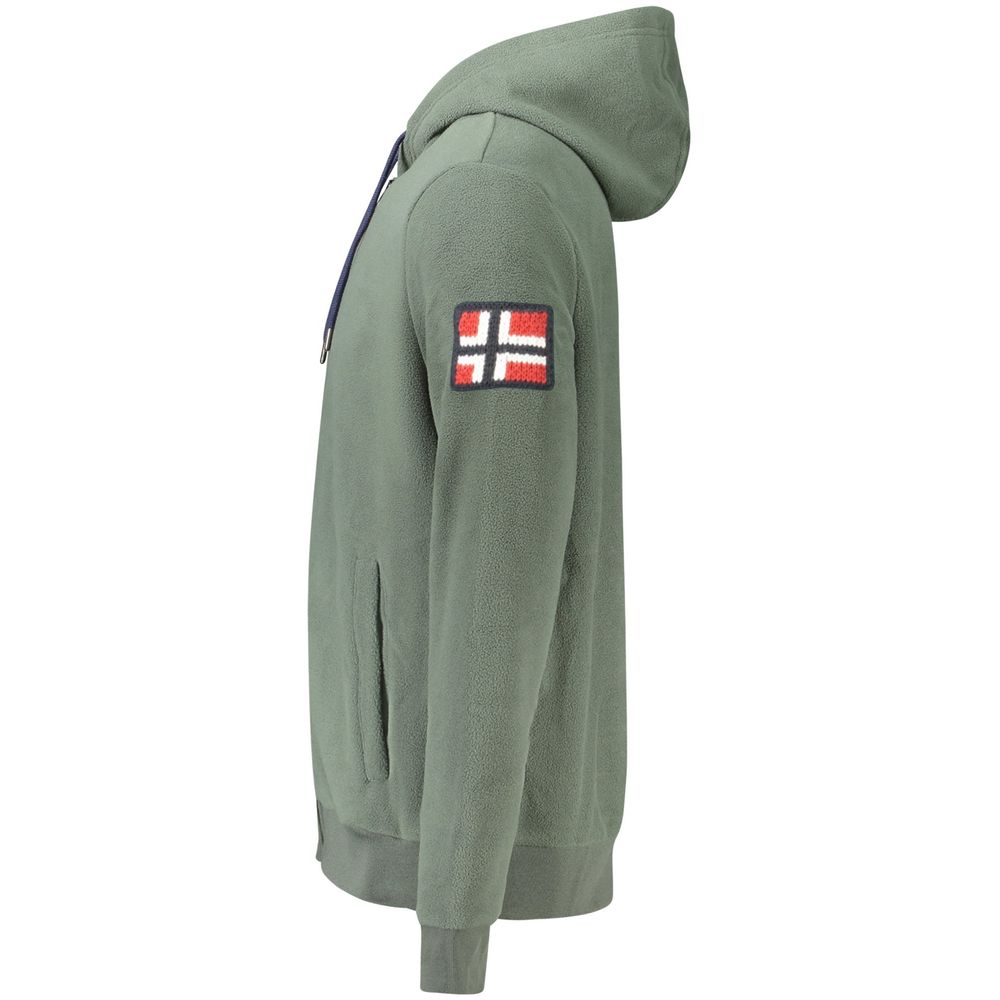 Norway 1963 Green Polyester Men's Sweatshirt with Hood | Regal Royce