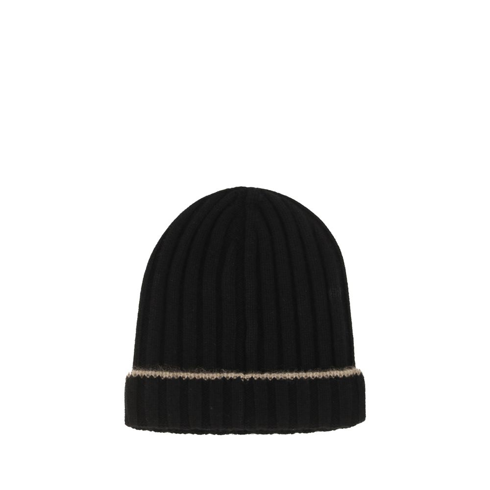 Brunello Cucinelli Black Cashmere Beanie | Regal Royce