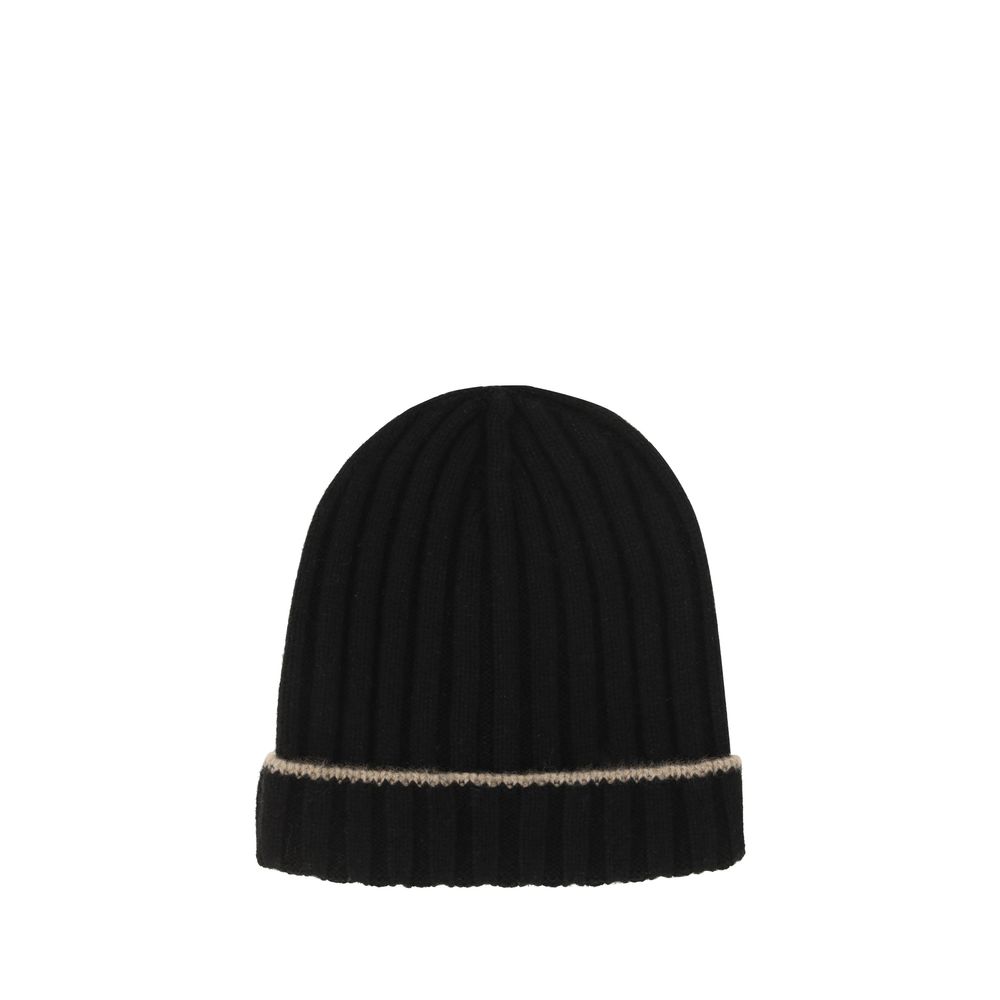 Brunello Cucinelli Black Cashmere Beanie | Regal Royce