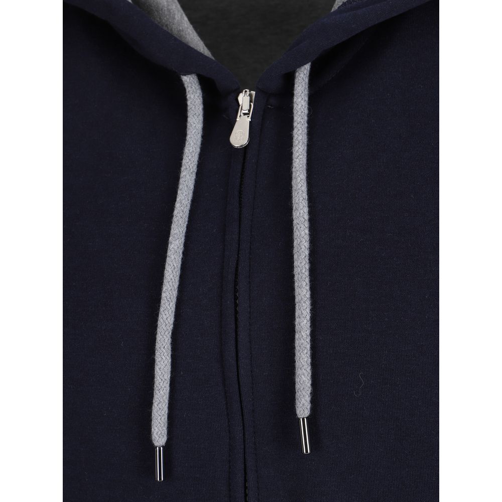 Brunello Cucinelli Blue Cotton Sweatshirt | Regal Royce