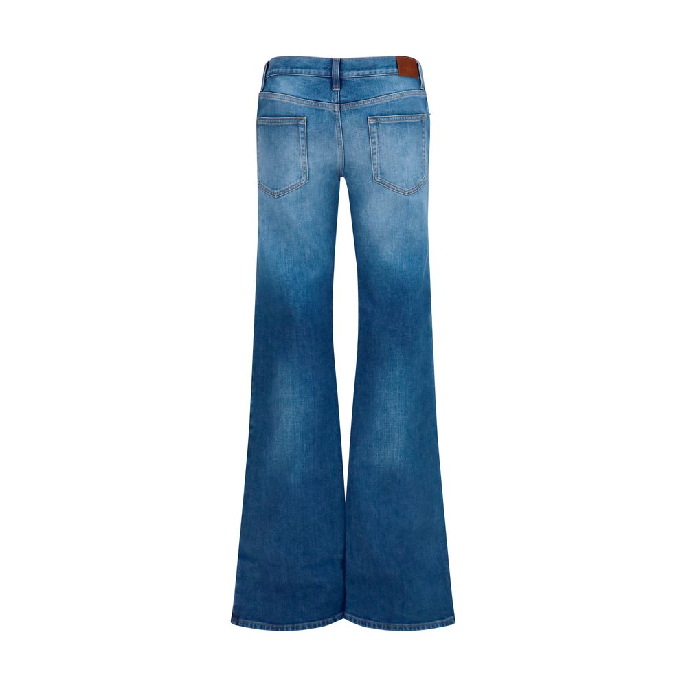 Gucci Blue Cotton Flared Jeans | Regal Royce